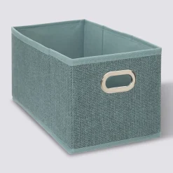 5five Panier tissu 15x31 cm, Bleu pétrole chiné