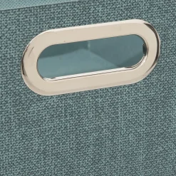 5five Panier tissu 31x15 cm, Bleu pétrole chiné