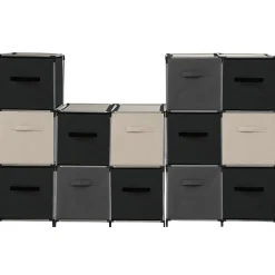 5five Panier tissu 31x31 cm, Gris anthracite