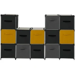 5five Panier tissu 31x31 cm, Jaune moutarde