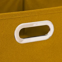 5five Panier tissu 31x15 cm, Jaune moutarde