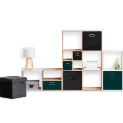 5five Panier tissu 15x31 cm, Noir