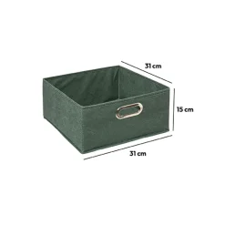 5five Panier tissu 31x15 cm, Vert Kaki