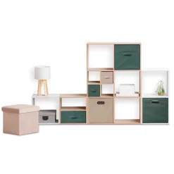 5five Panier tissu 31x31 cm, Vert Kaki