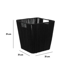 5five Panier tissu 31x31cm, Noir