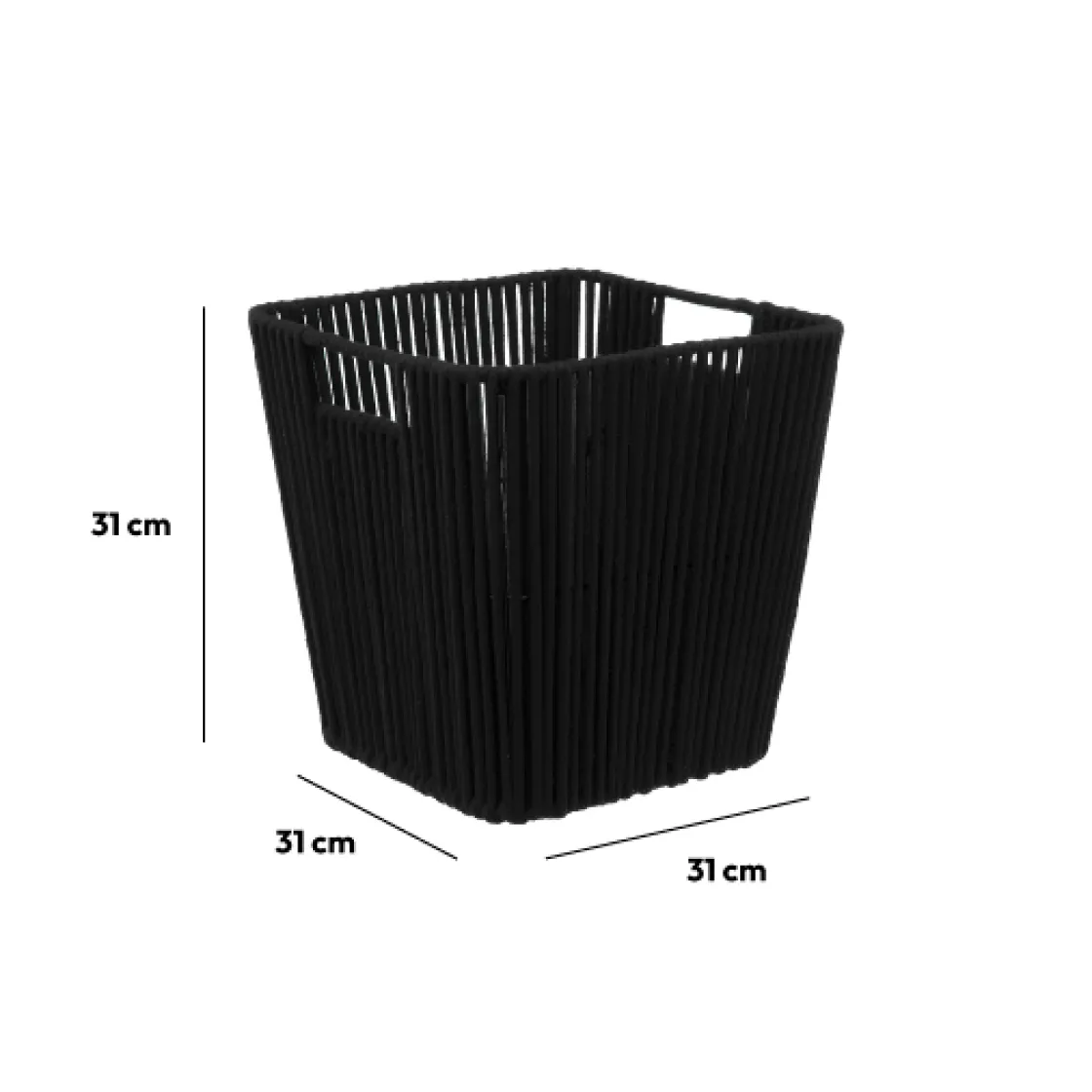 5five Panier tissu 31x31cm, Noir