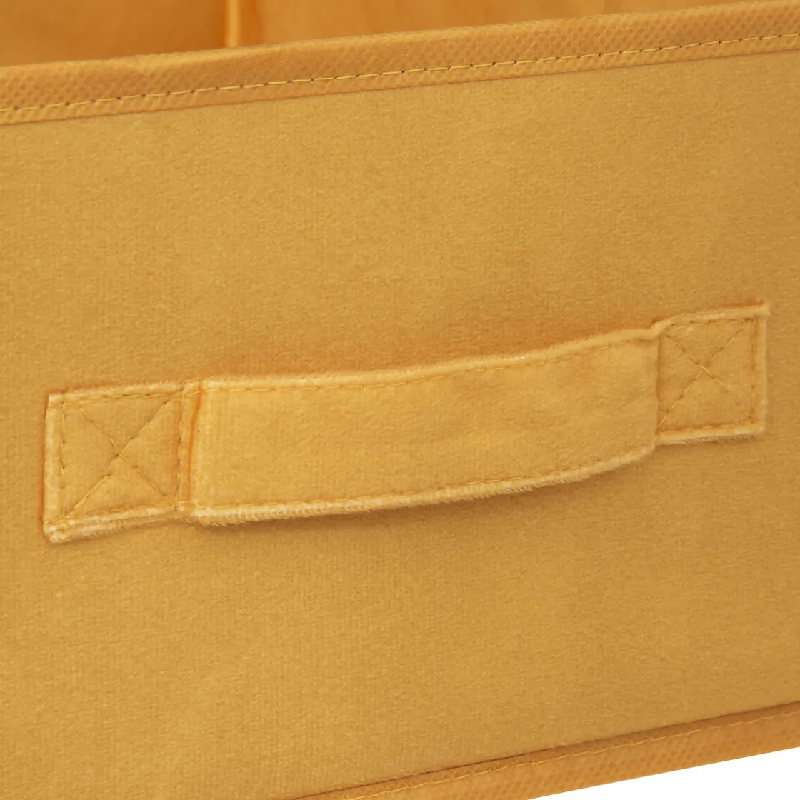 5five Panier velours 31x15 cm, Jaune