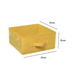 5five Panier velours 31x15 cm, Jaune