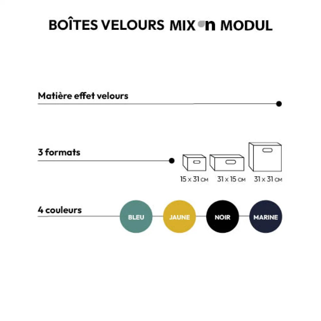 5five Panier velours 31x15 cm, Jaune
