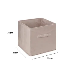 5five Panier velours 31x31 cm, Lin