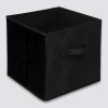 5five Panier velours 31x31 cm, Noir