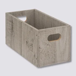 5five Panier 15x31 cm, Effet chêne gris