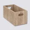 5five Panier 15x31cm, Effet chêne naturel