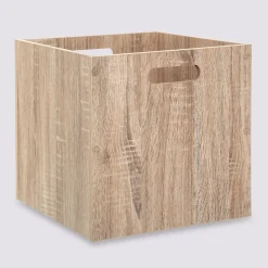 5five Panier 31x31cm, Effet chêne naturel