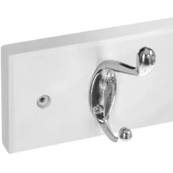 5five Patère 4 têtes bois/métal, Blanc