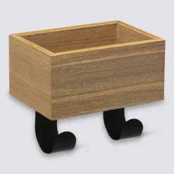 5five Patère 2 têtes vide poche, bois