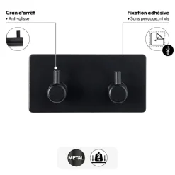 5five Patère adhésive 2 têtes