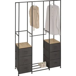 5five Penderie, 2 étagères, 6 tiroirs, Gris