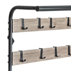 5five Penderie vestiaire 2 étagères - Bois, noir