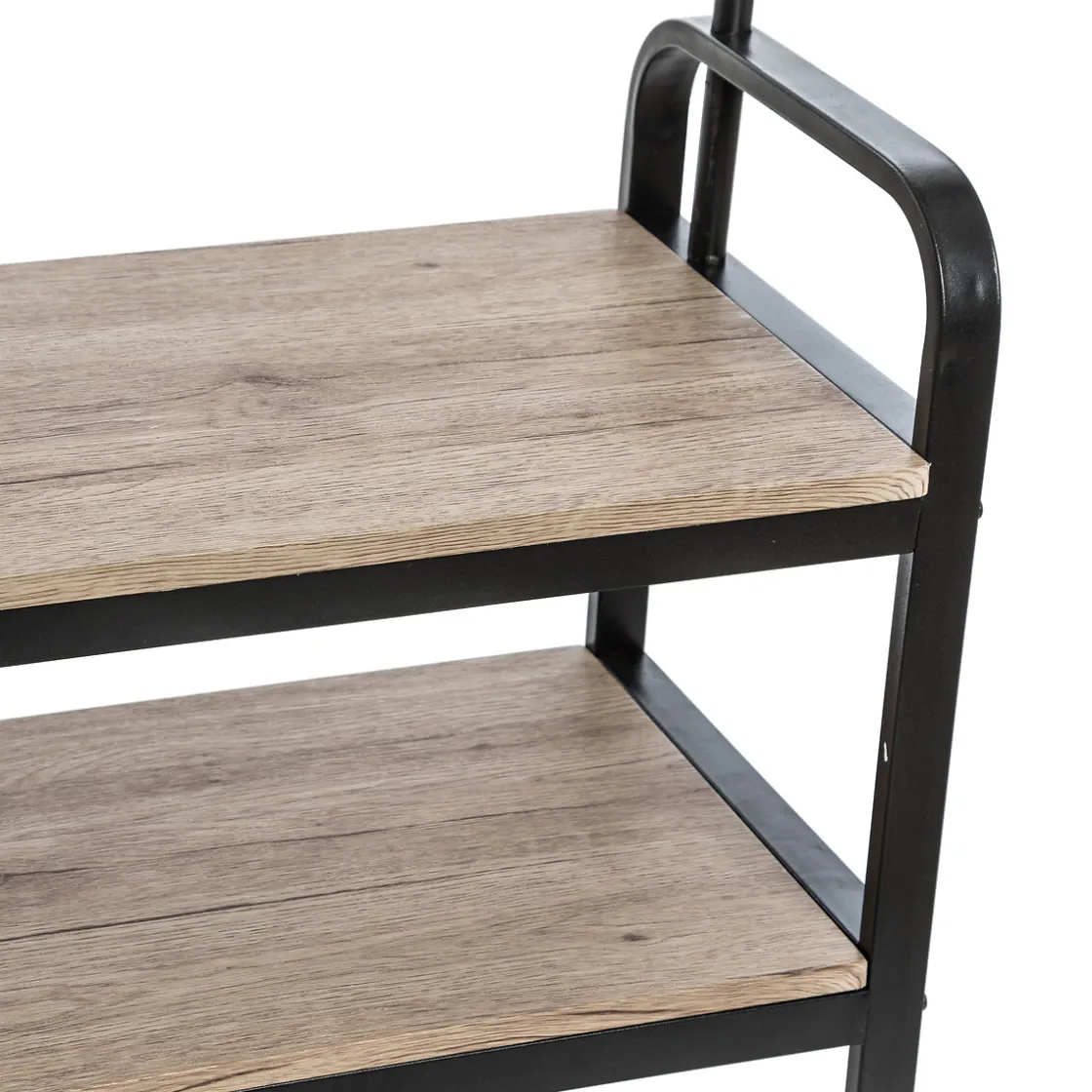 5five Penderie vestiaire 2 étagères - Bois, noir