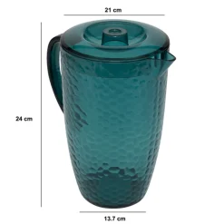 5five Pichet avec couvercle 2L, Bleu pétrole