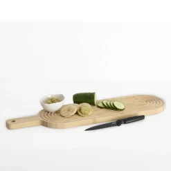 5five Planche à découper  avec rainures 60x16cm, Bambou