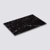 5five Planche à découper verre 30x20 cm, Noir effet marbre