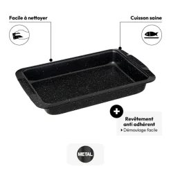 5five Plat rectangle 39x25cm, Acier