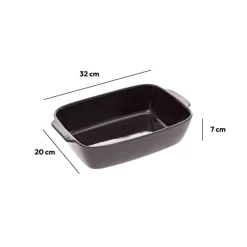 5five Plat rectangulaire 32x20cm, Gris