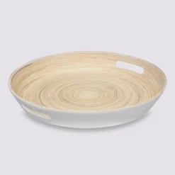 5five Plateau bambou 42cm, Blanc