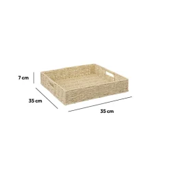 5five Plateau carré 35cm, Beige