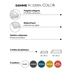 5five Plateau 35x25 cm, Blanc