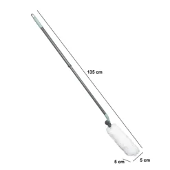 5five Plumeau orientable avec manche téléscopique, Gris