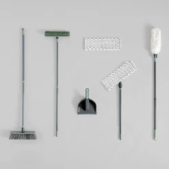 5five Plumeau orientable avec manche téléscopique, Gris