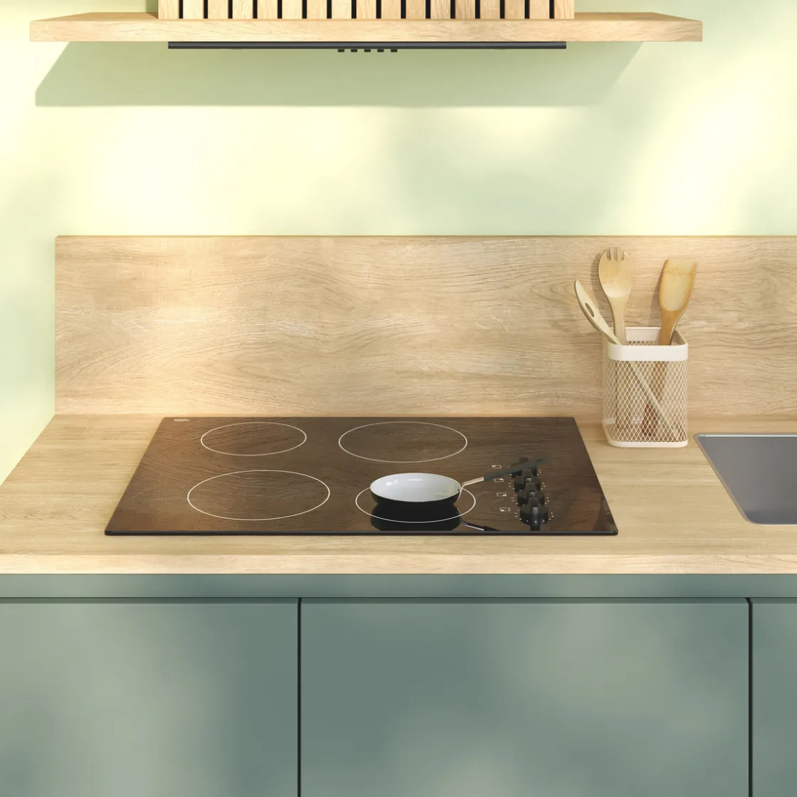 5five Poêle à oeufs 14 cm, Noir