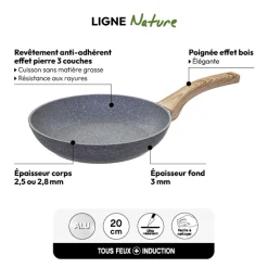 5five Poêle Aluminium forgé, 20 cm