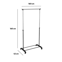 5five Portant à vêtement extensible à roulettes
