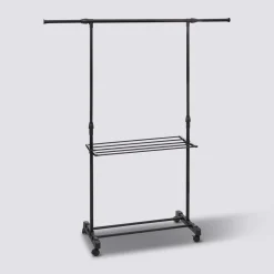 5five Portant à vêtements avec étendoir à roulettes