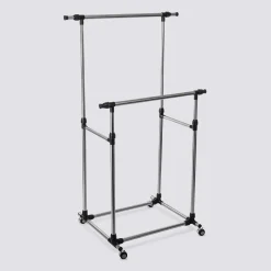 5five Portant à vêtements double inox