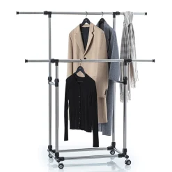 5five Portant à vêtements double inox