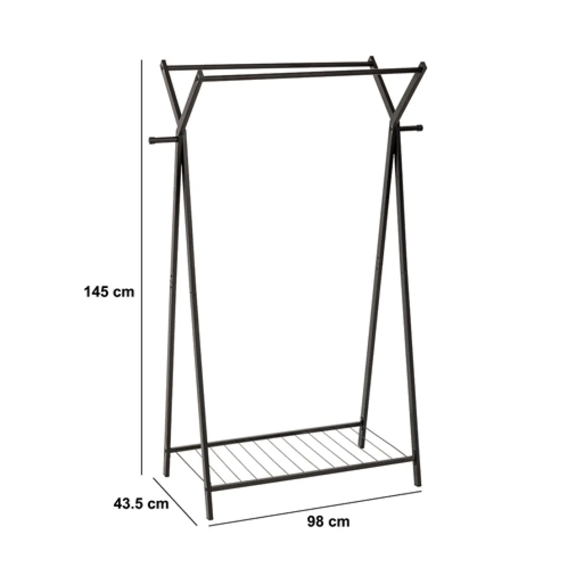 5five Portant à vêtements double métal