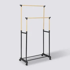 5five Portant à vêtements double métal et plastique