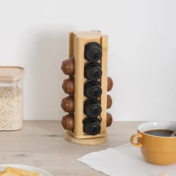 5five Porte-capsules rotatif, Bambou