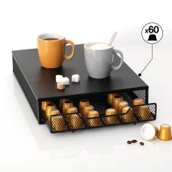 5five Porte-capsules x60 avec tiroir, Noir