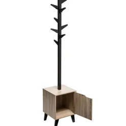 5five Porte-manteaux effet chêne naturel, Noir