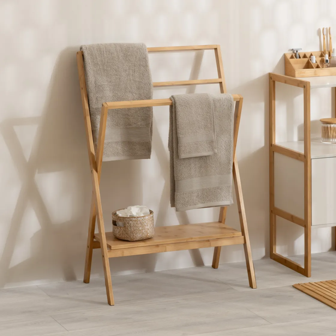 5five Porte-serviettes 1 étagère, Bambou