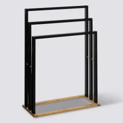 5five Porte-serviettes sur pieds, Noir