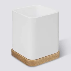 5five Pot à brosses à dents en résine, Blanc