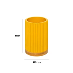 5five Pot à brosses à dents, Jaune moutarde