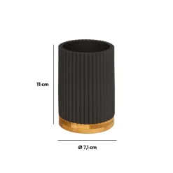 5five Pot à brosses à dents, Noir